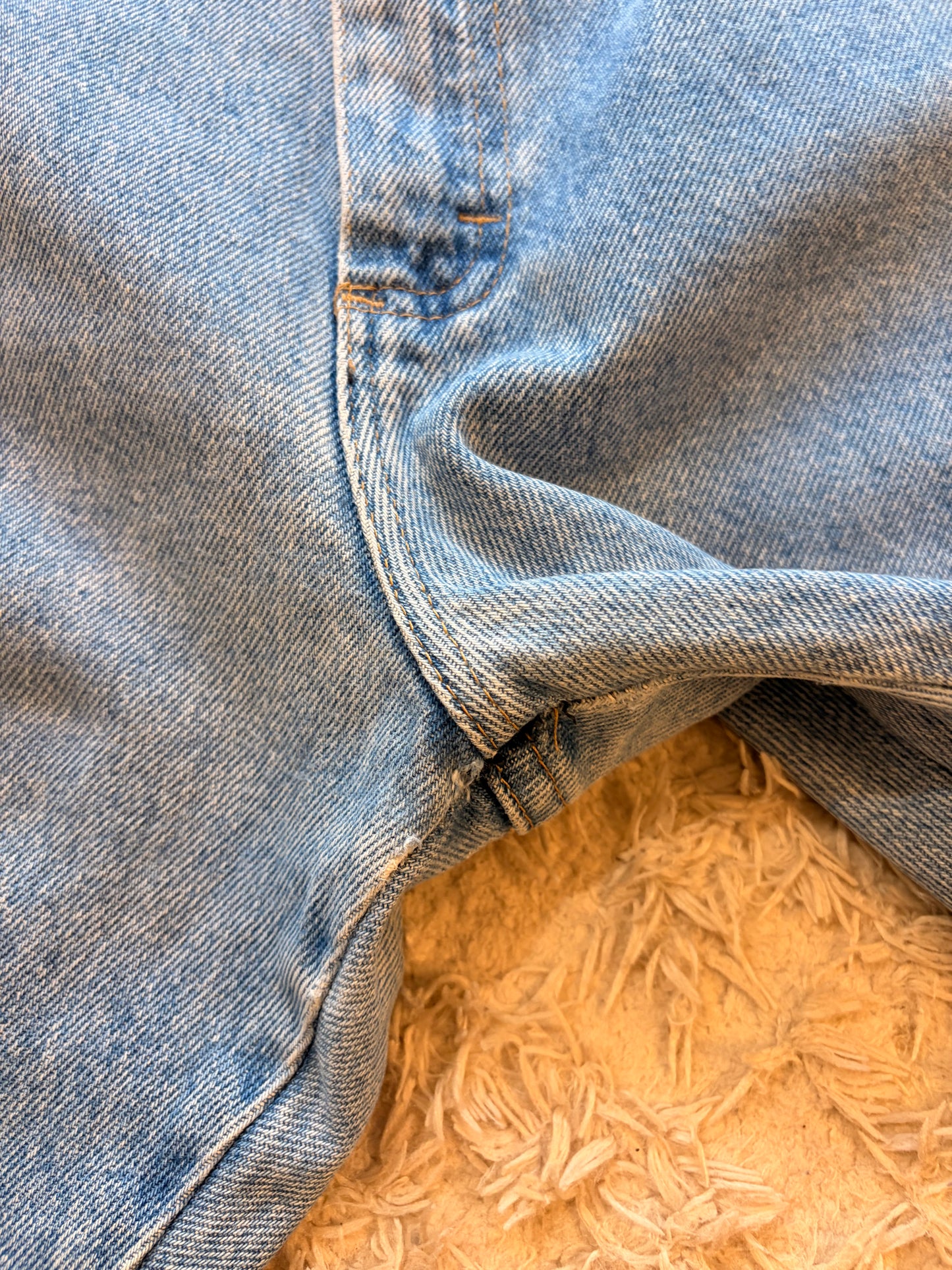 Jean Wrangler Premium Quality Vintage Droit Bleu Moyen Délavé 100% Coton – Homme – Taille W40/L30 (50)
