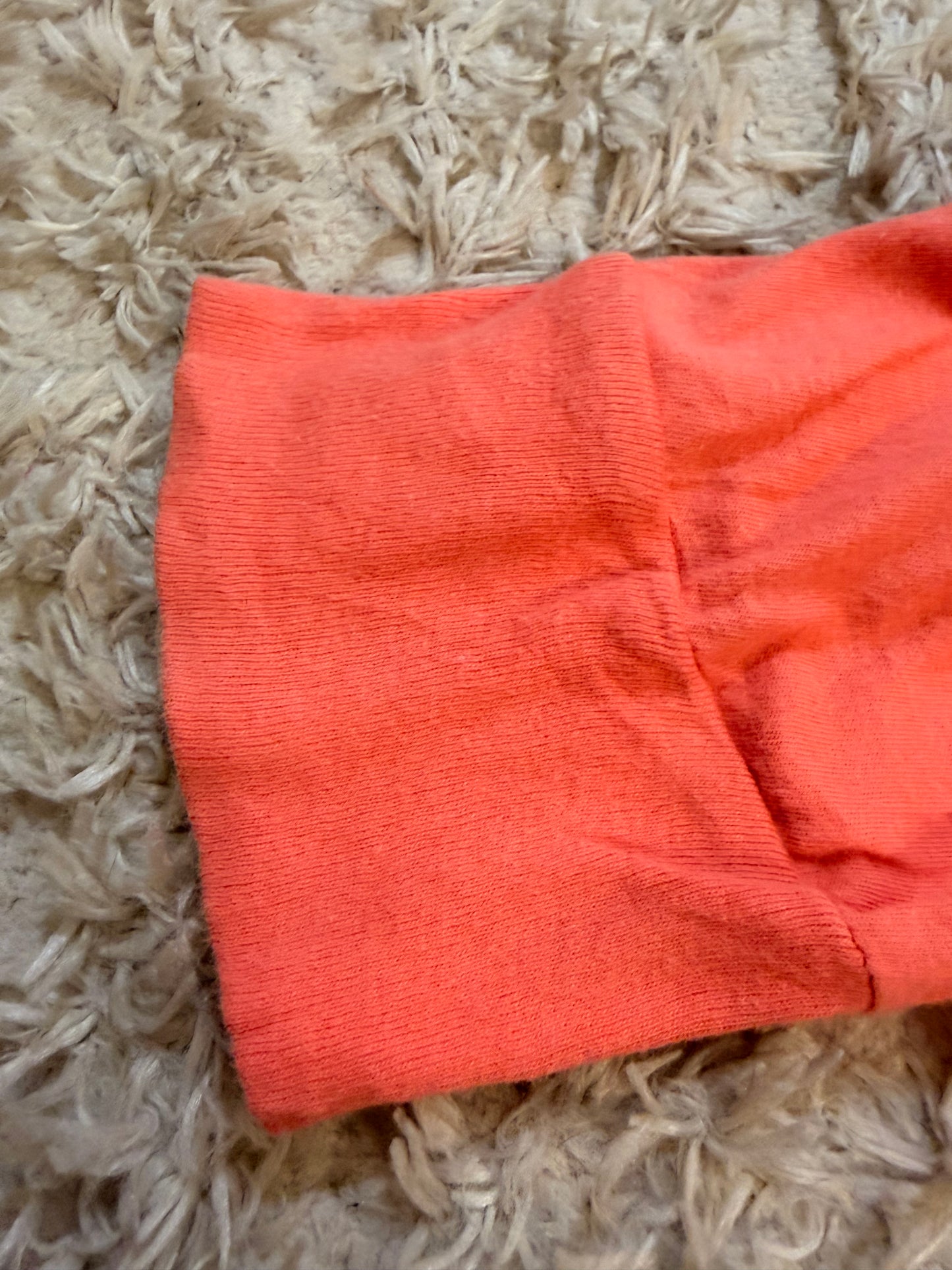 T-shirt Manches Longues Harley-Davidson Glendale California Love Ride Orange Corail Flammes Rétro Passes-Pouces 100% Coton – Femme – Taille XL