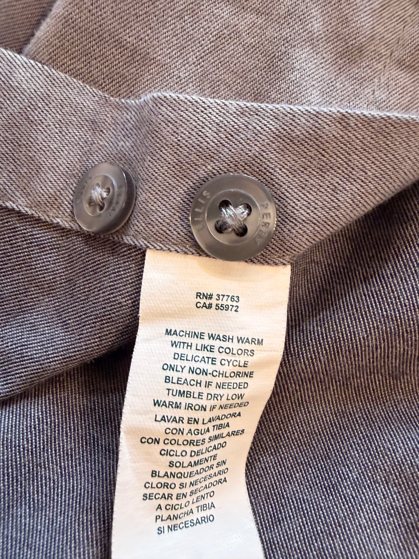 Chemise Perry Ellis Slim Fit Gris Taupe Uni Texturé 100% Coton – Homme – Taille XL