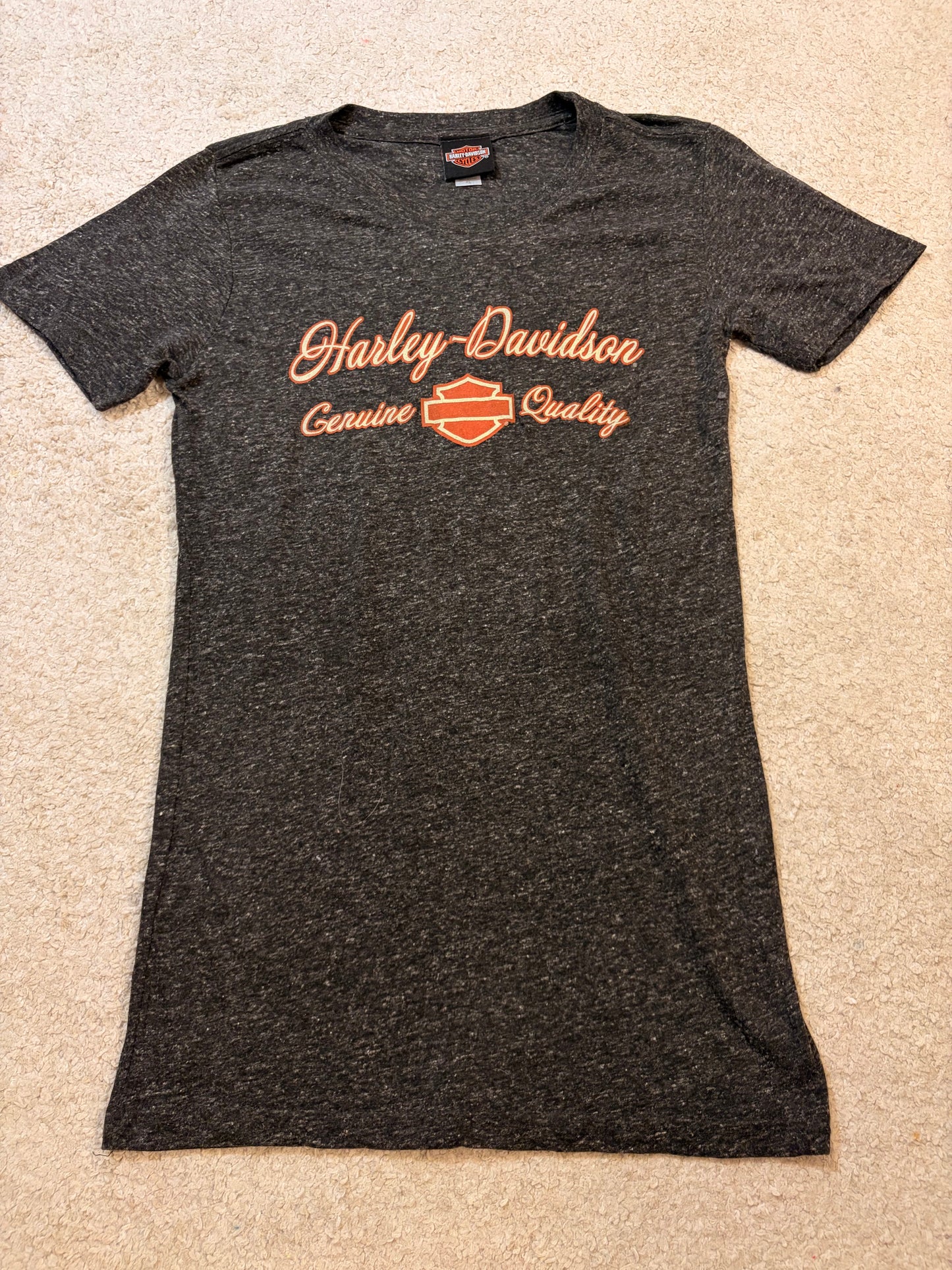 T-shirt Harley-Davidson Genuine Quality Gris Chiné Lin Mélangé – Femme – Taille XL