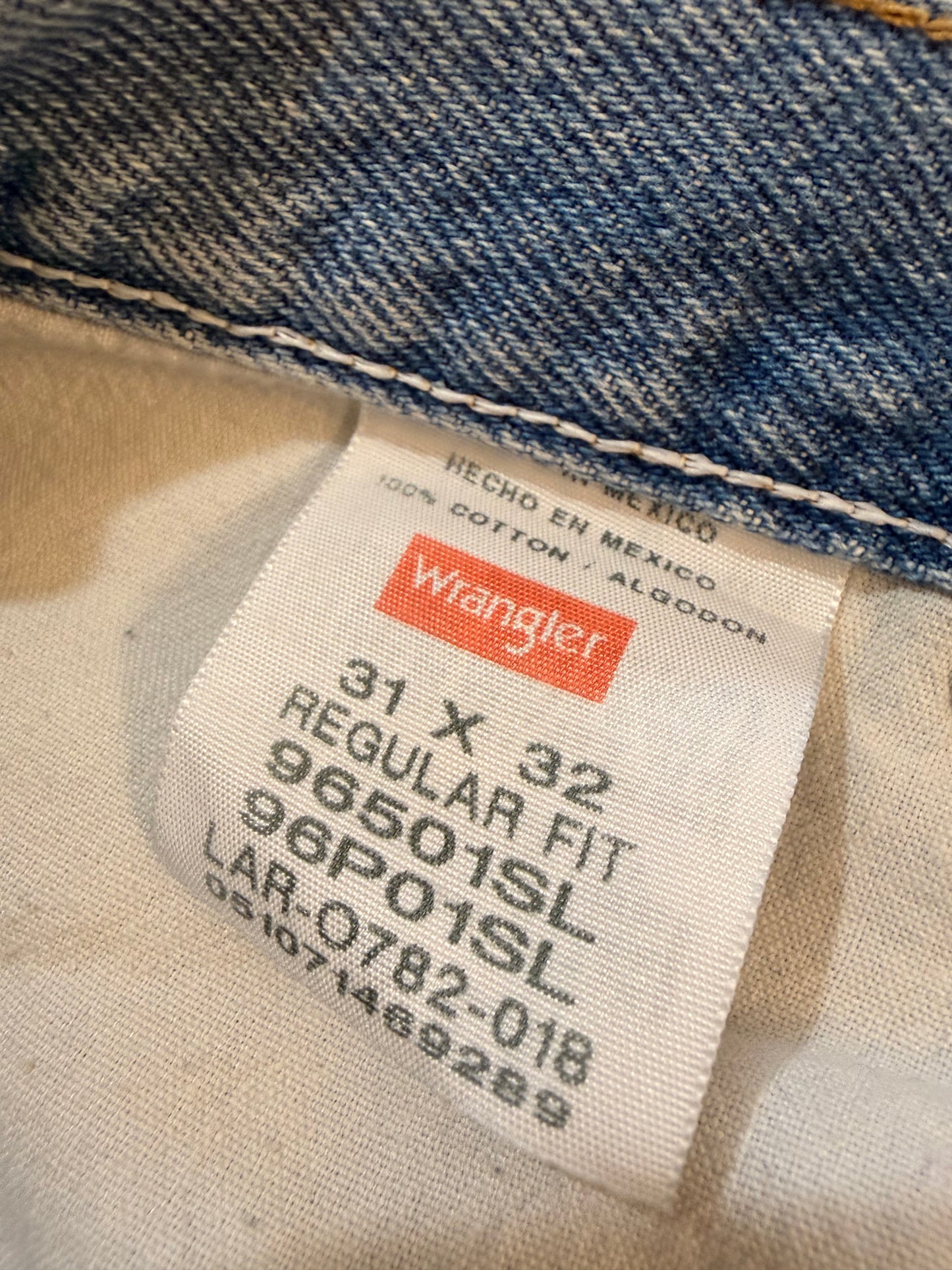Jean Wrangler Five Star Premium Denim 96501SL Regular Fit Bleu Light Stonewash W31/L32 100% Coton Denim Lourd – Homme
