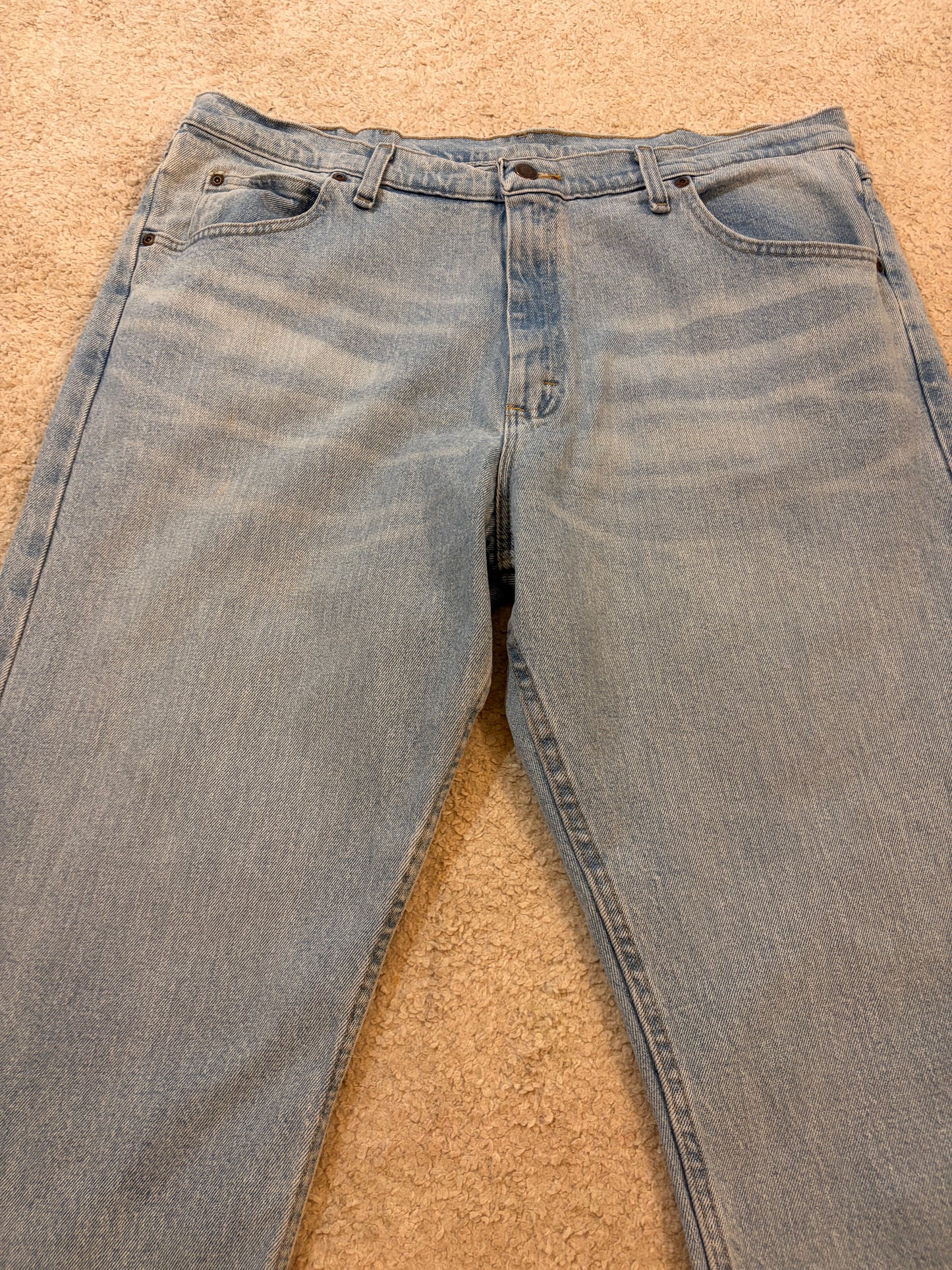 Jean Wrangler Premium Quality Bleu Clair Stretch Straight Fit – Taille W38 L32 | Seconde Main