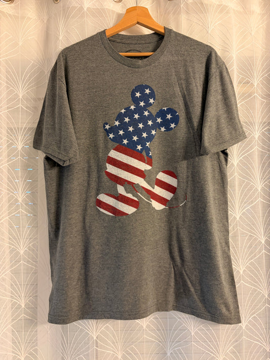 T-shirt Disney Mickey Mouse Gris Chiné – Taille L | Seconde Main
