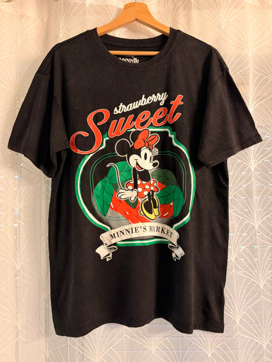 T-shirt Disney Minnie Mouse « Strawberry Sweet » Noir – Taille L