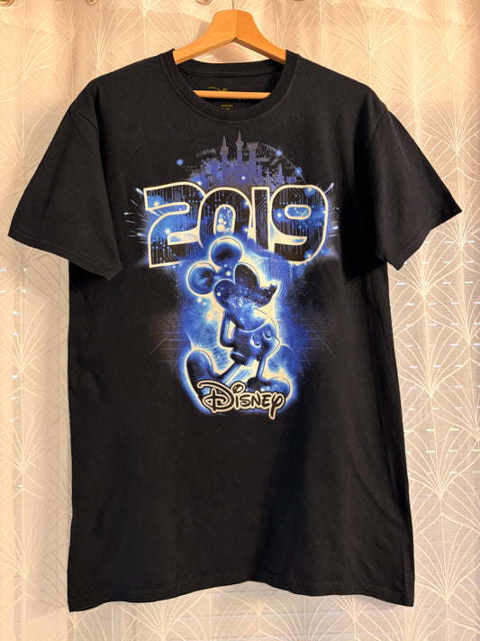 T-shirt Disney Parks Mickey 2019 Cyber Spatial Noir – Taille M | Seconde Main