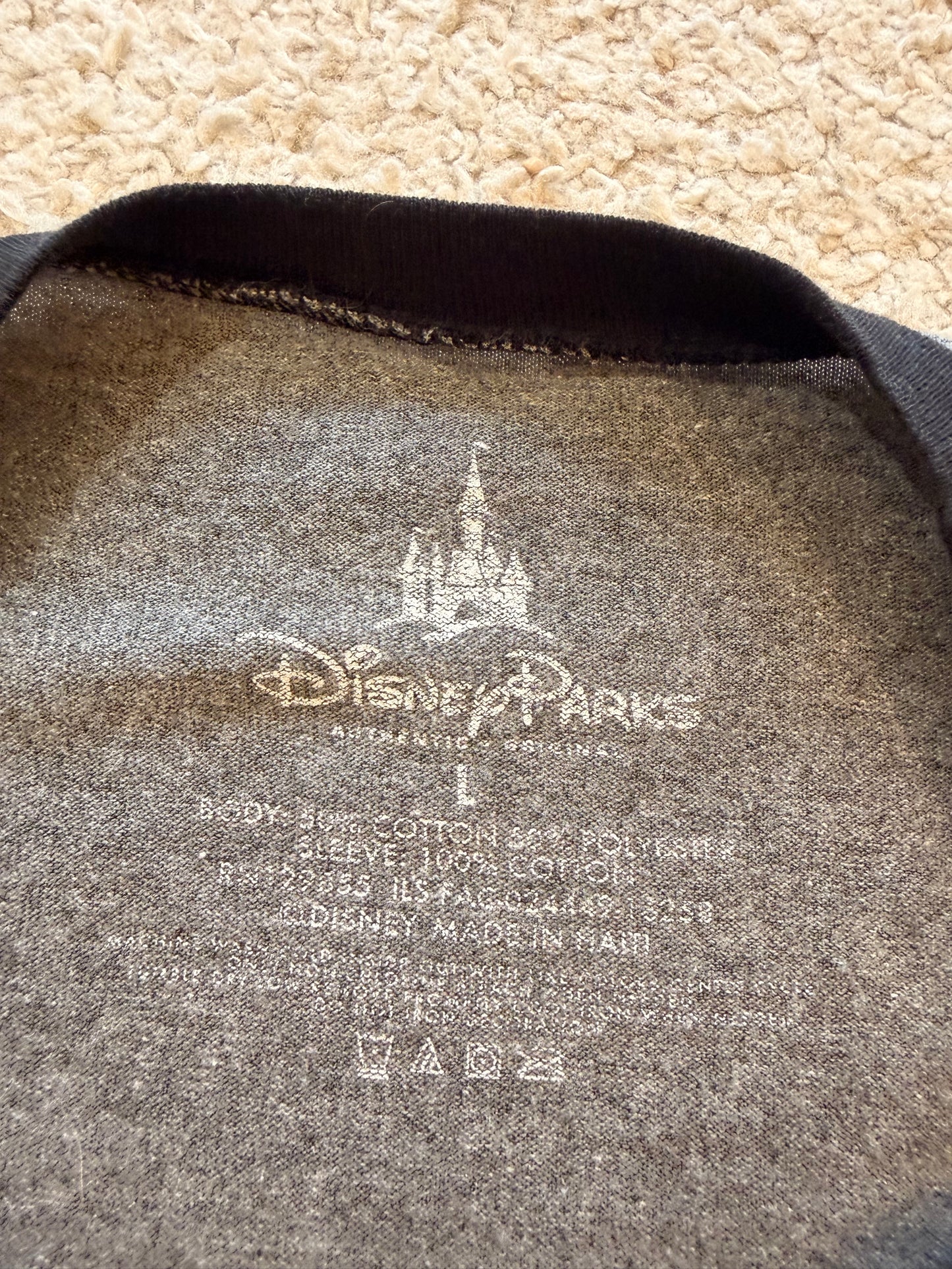 T-shirt Raglan Baseball Disneyland Resort 1955 Mickey – Gris/Noir – Taille L