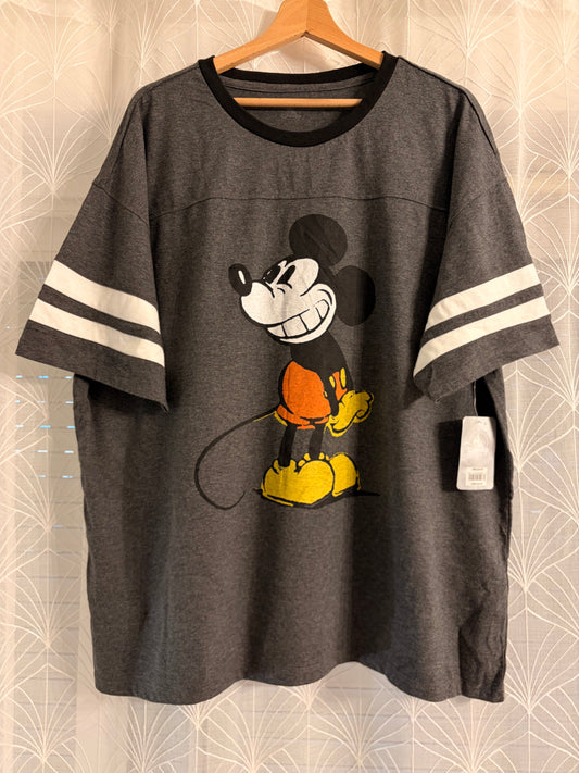 T-shirt Mickey Mouse Disney gris sport NEUF XXL