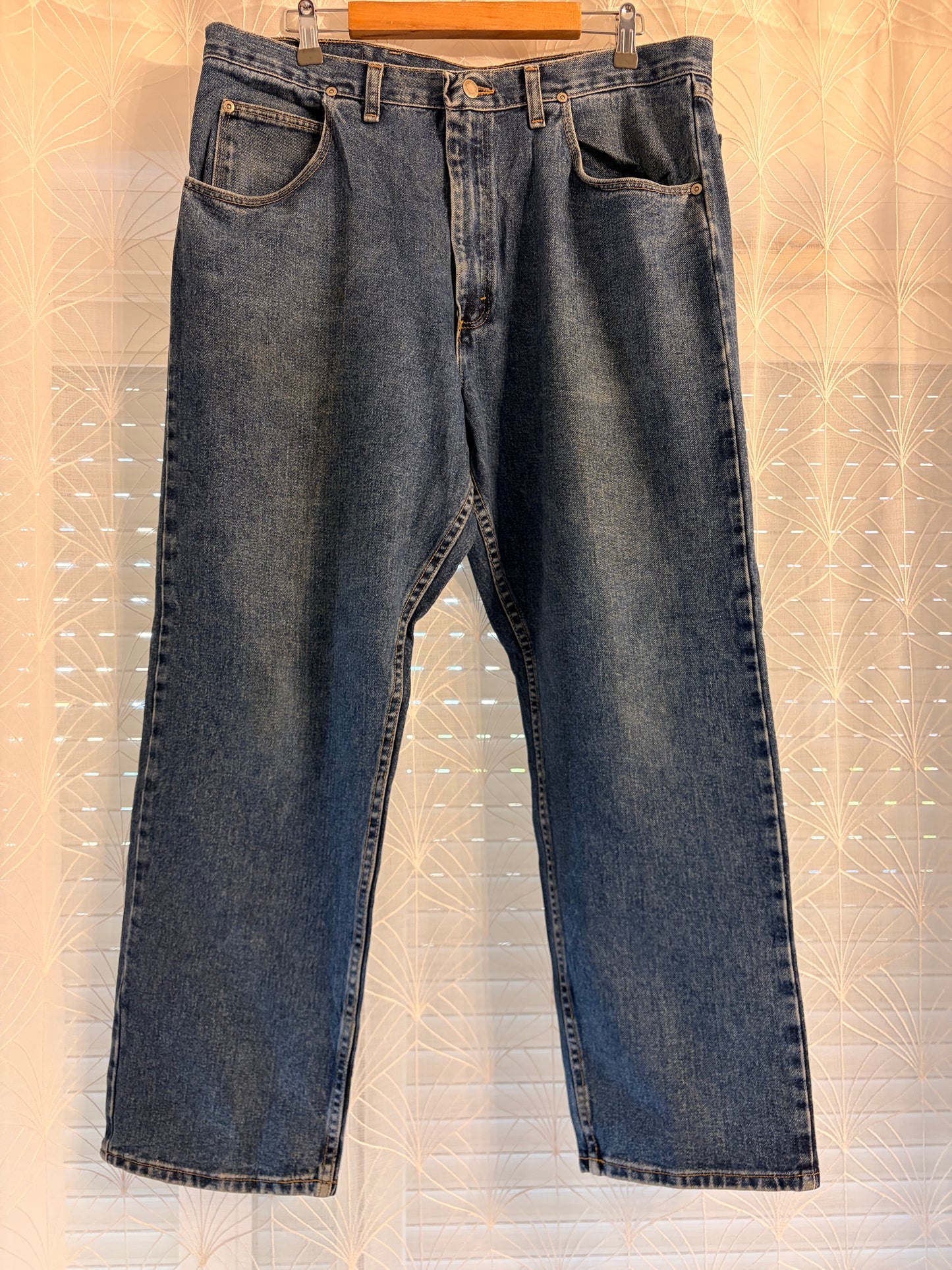 Jean Wrangler Silver Edition Droit Bleu Medium Délavé 100% Coton – Homme – Taille W38/L30
