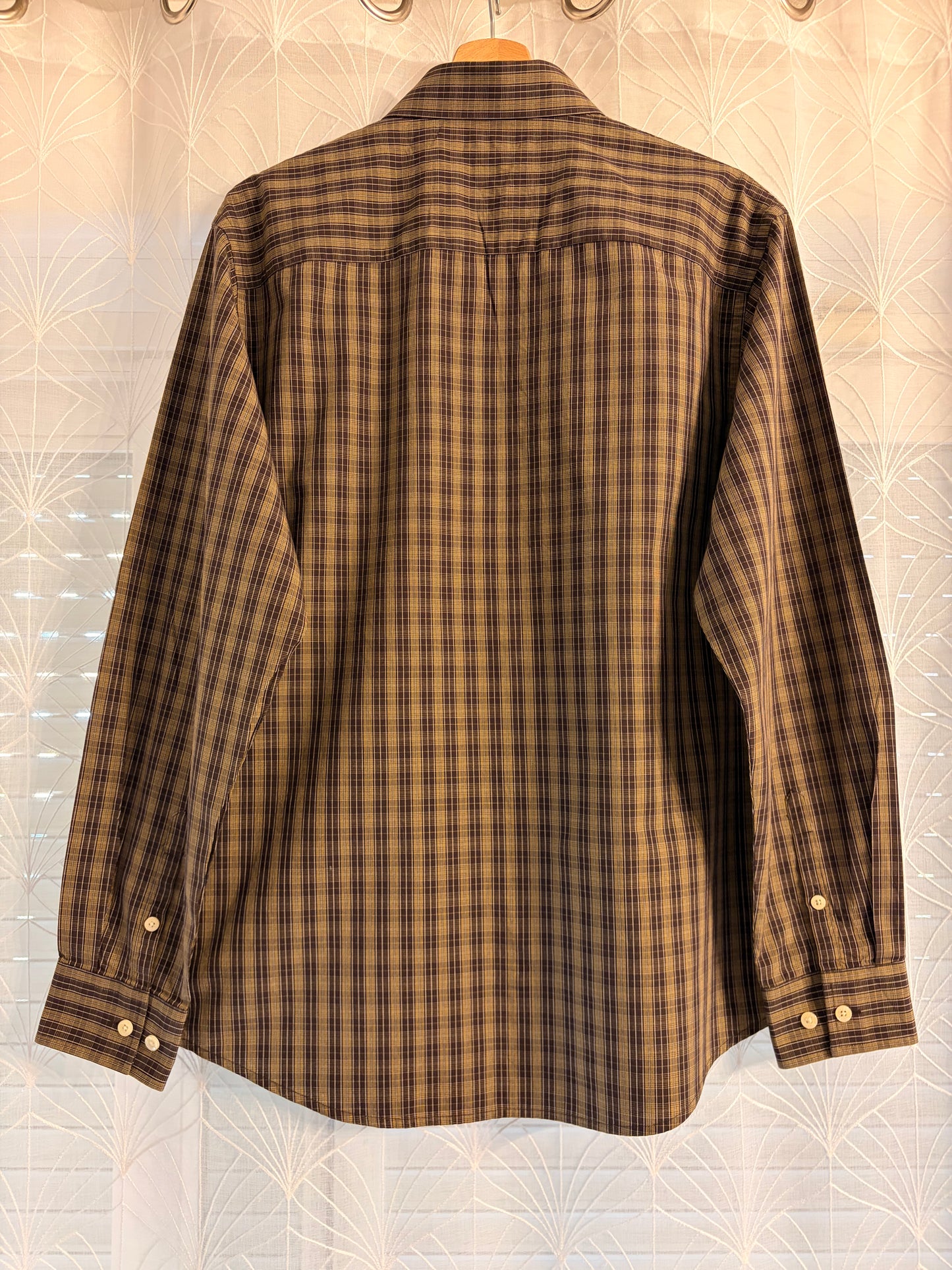Chemise Perry Ellis 100% Coton à Carreaux Manches Longues – Homme – Taille XL