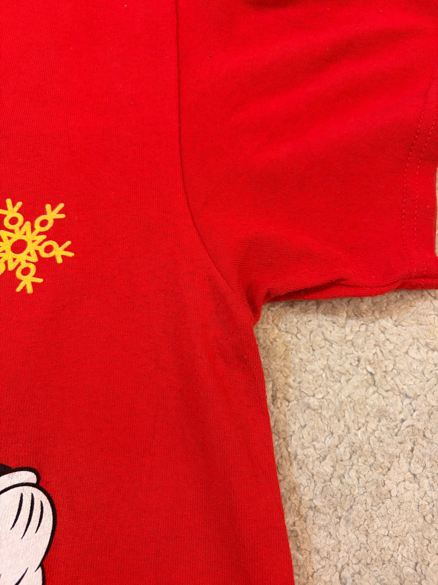 T-shirt Disney Noël Mickey & Minnie Rouge – Taille M (Homme) / L (Femme)