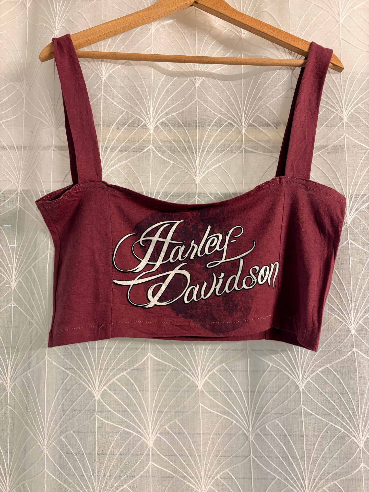Crop Top Bustier Harley-Davidson Bordeaux – Femme – Taille S/M