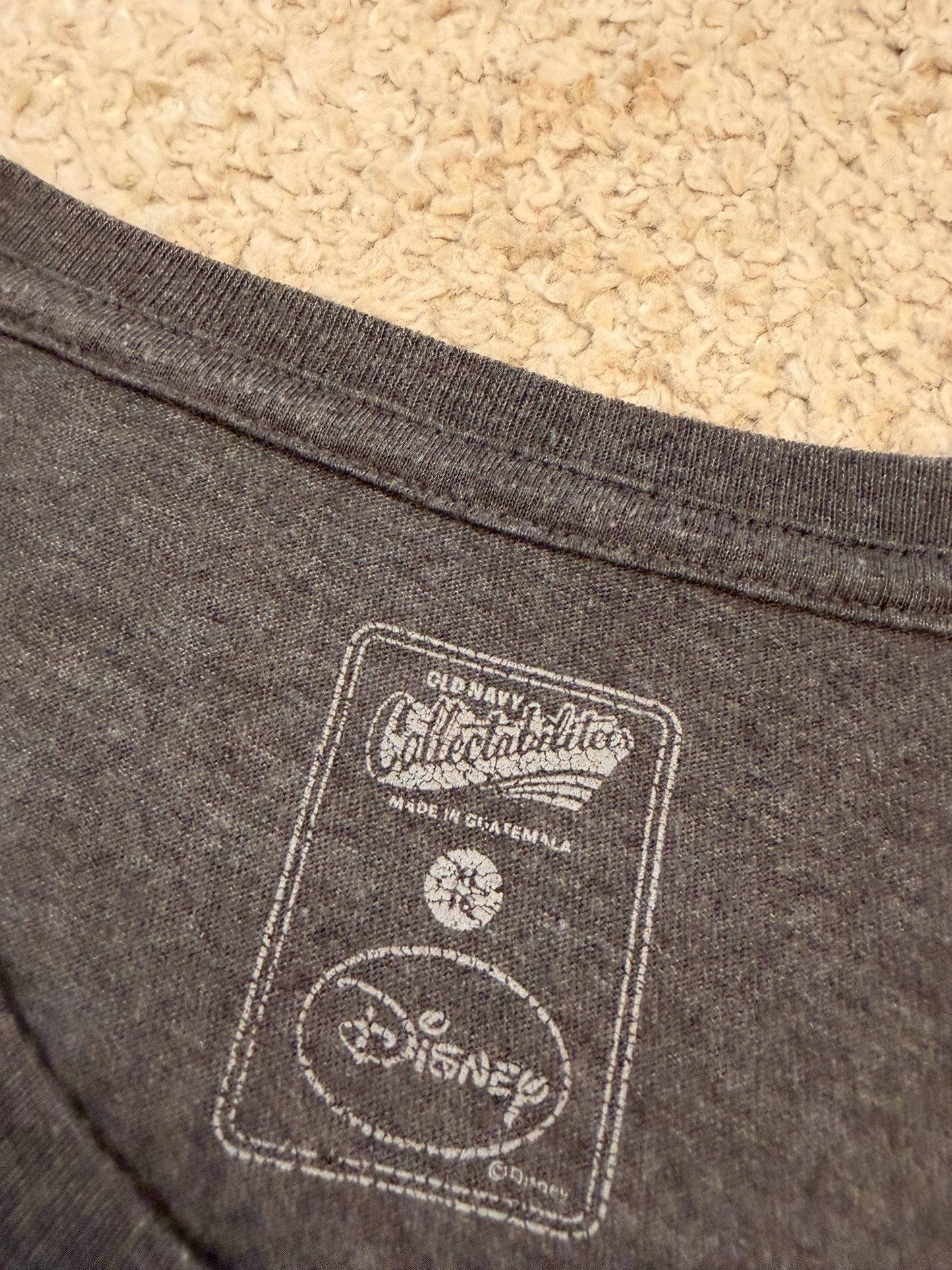 T-shirt Disney x Old Navy Mickey Mouse Gris Anthracite Chiné Coton/Polyester – Taille XL | Seconde Main
