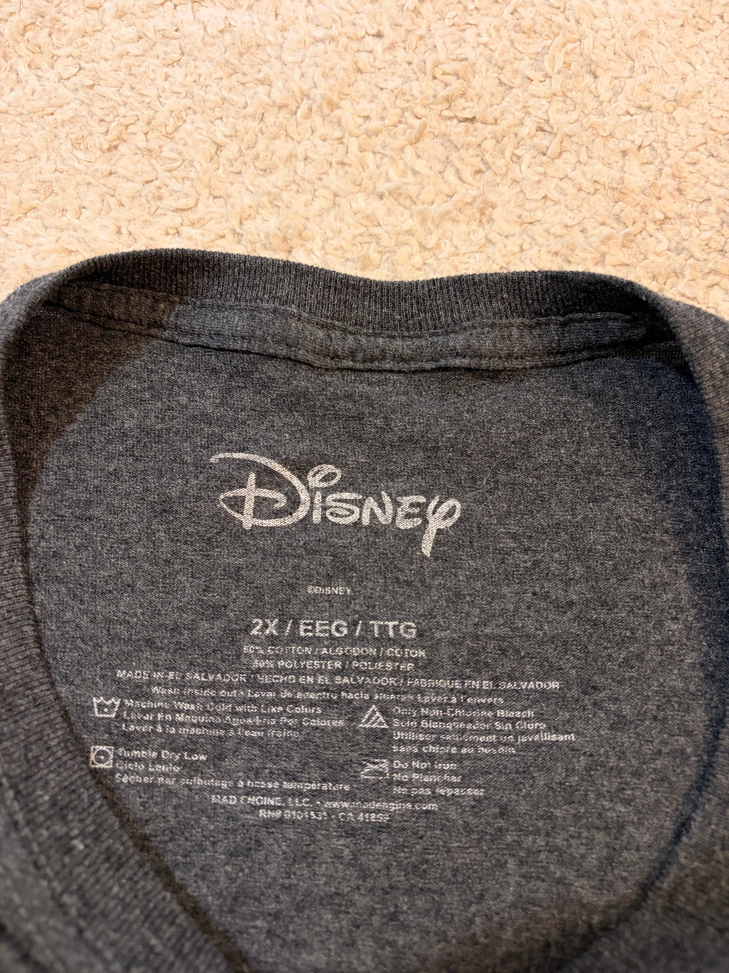 T-shirt Disney Donald Duck « Bring It » Gris Anthracite – Taille 2X (XXL)