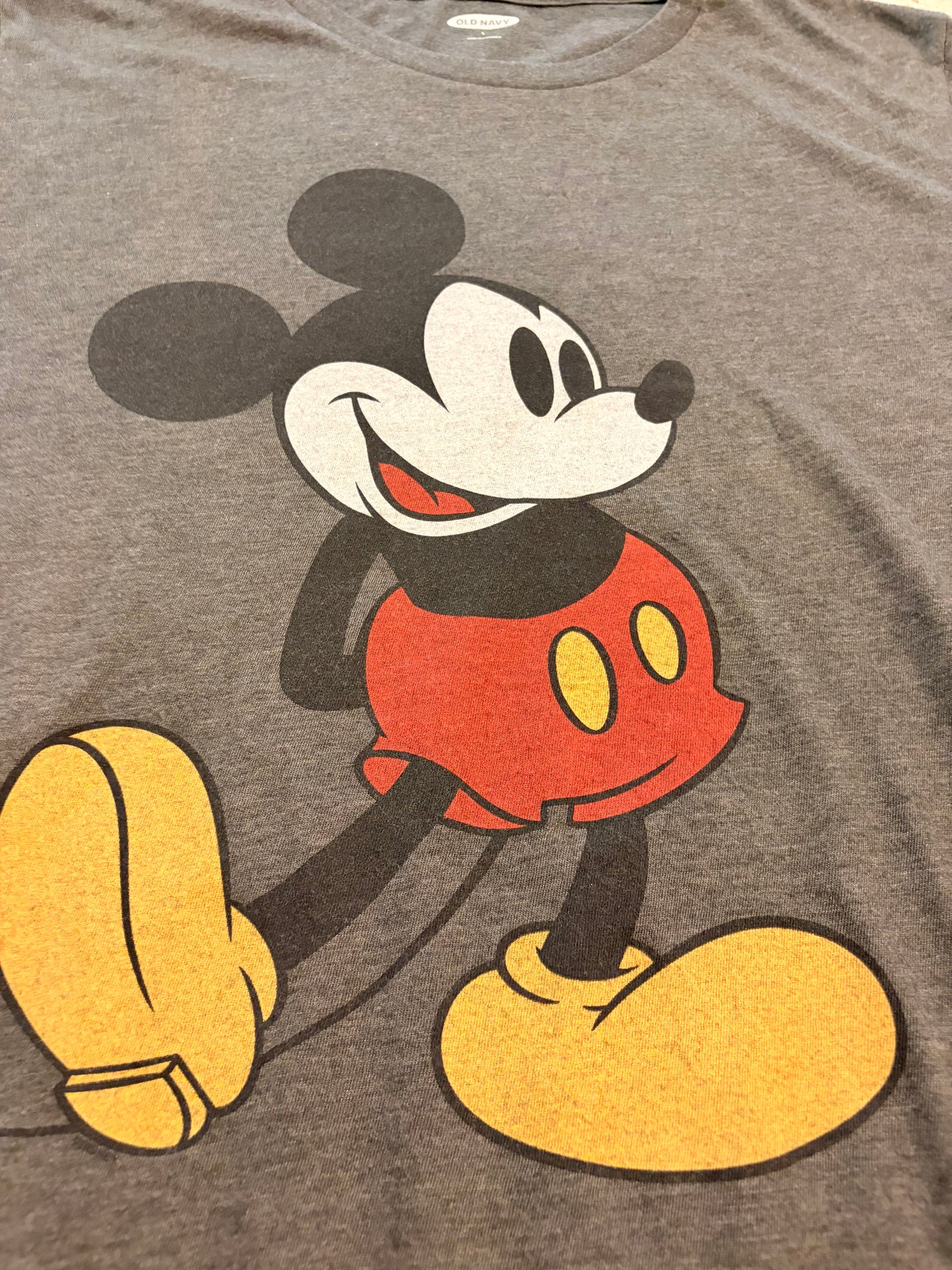 T-shirt Disney x Old Navy Mickey Mouse Gris Anthracite Vintage – Taille L