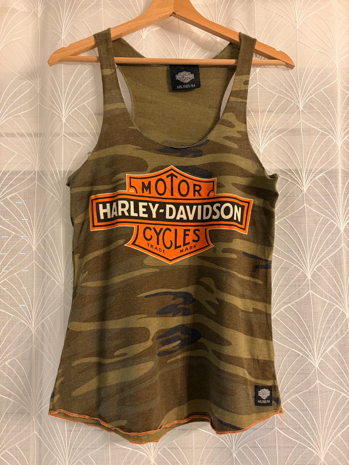 Débardeur Harley-Davidson Museum Camouflage Kaki/Orange – Femme – Taille S