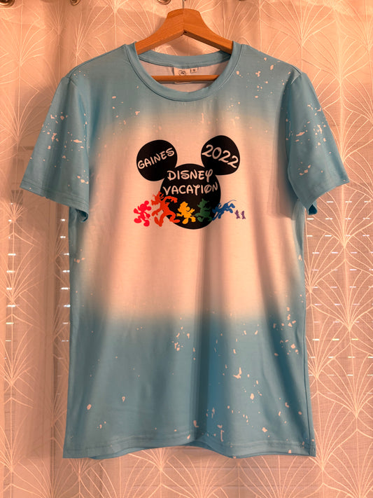 T-shirt Disney Vacation 2022 Bleu Blanc – Taille S | Seconde Main