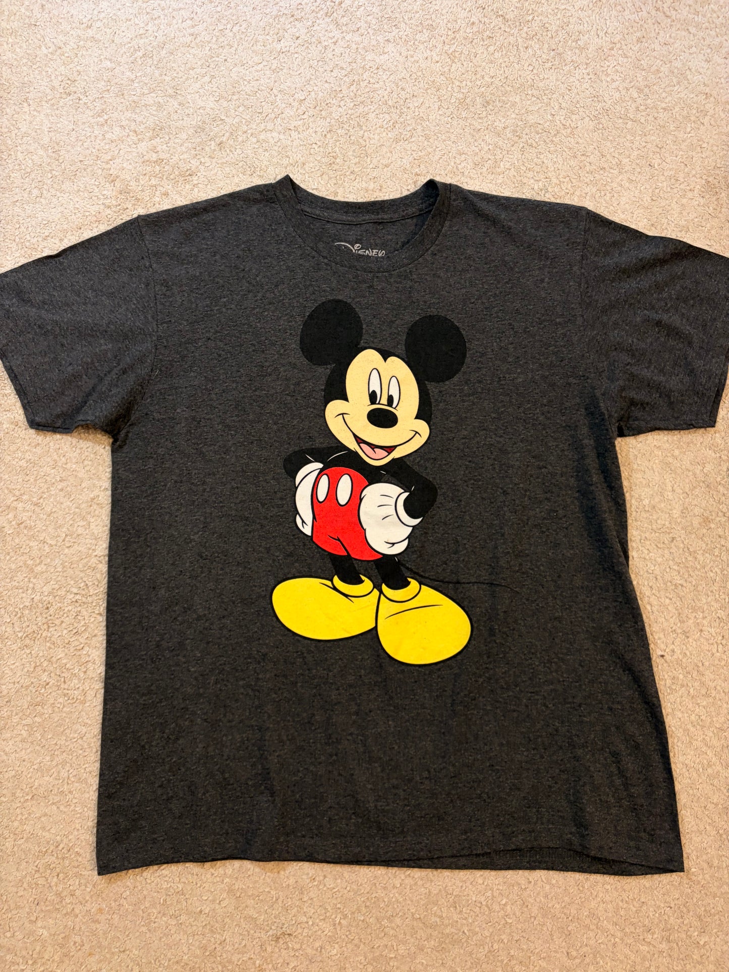 T-shirt Disney Mickey Mouse Gris Anthracite – Taille L | Seconde Main