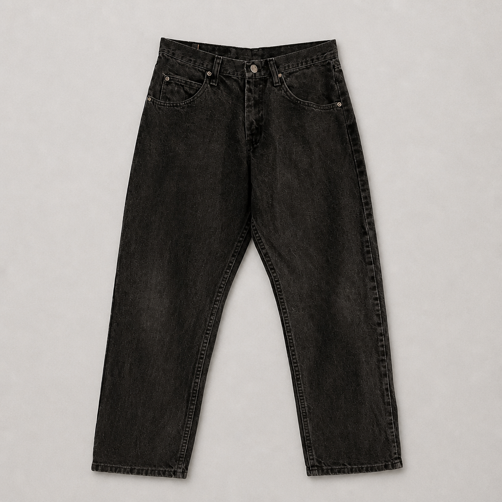 Jean Wrangler Premium Quality droit noir délavé vintage 100% coton – Homme – Taille W30 L30 | Mode Seconde