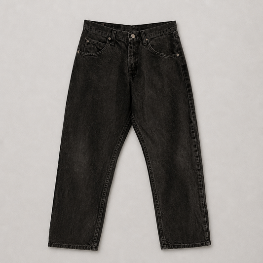 Jean Wrangler Premium Quality droit noir délavé vintage 100% coton – Homme – Taille W30 L30 | Mode Seconde