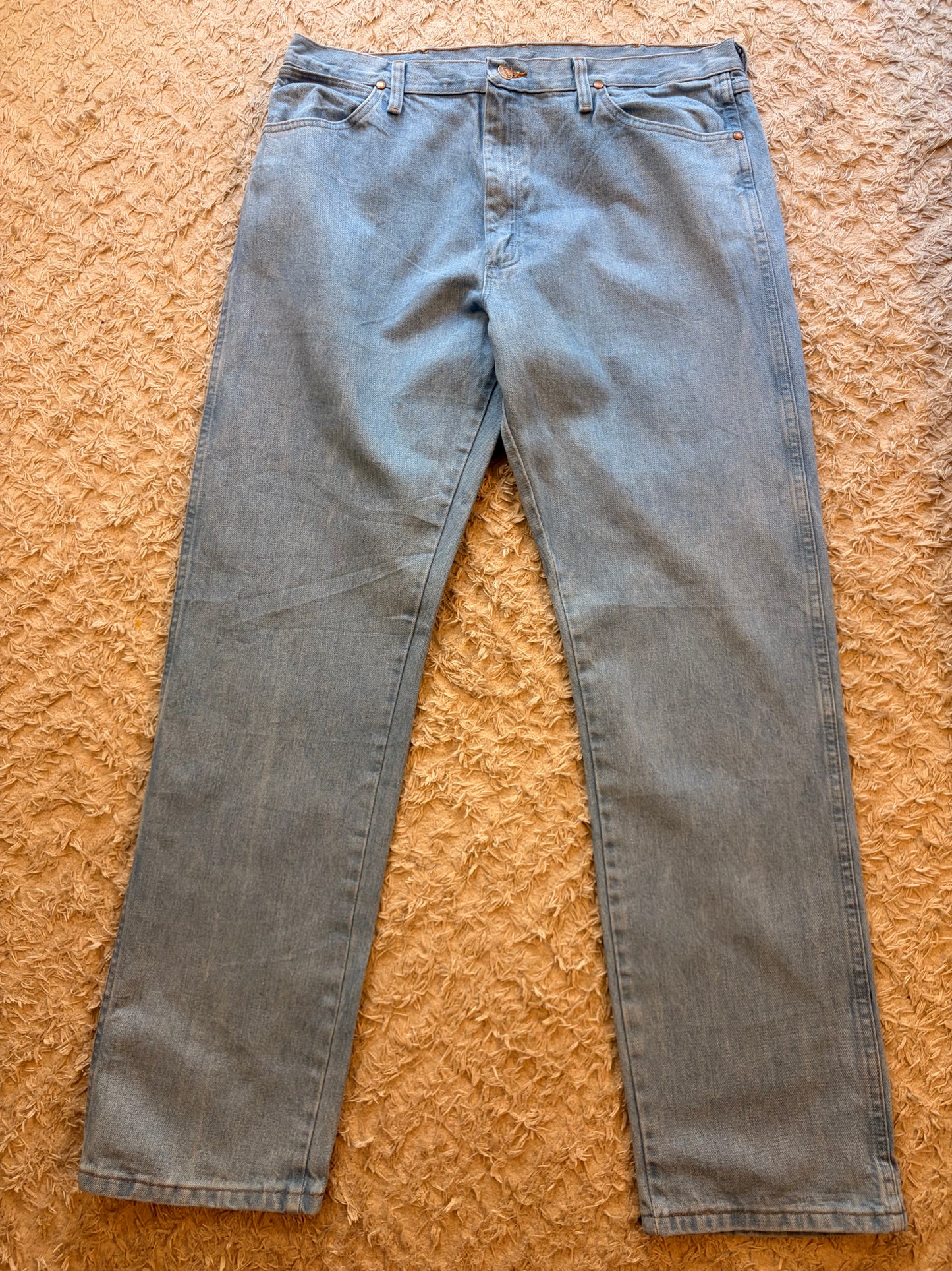 Jean Wrangler Cowboy Cut Droit Bleu Clair Délavé 100% Coton – Homme – Taille W36/L32