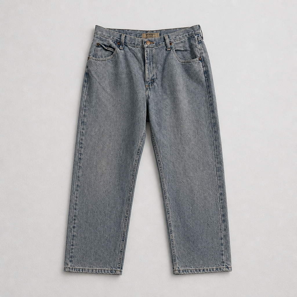 Jean Wrangler Authentics droit bleu clair délavé vintage 100% coton – Homme – Taille W36 L30 | Mode Seconde