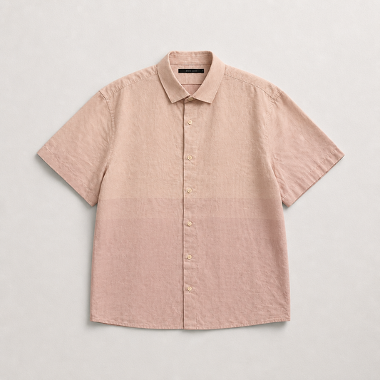 Chemise manches courtes Perry Ellis ombré rayures blanc/violet lilas 100% coton – Homme – Taille XL | Mode Seconde