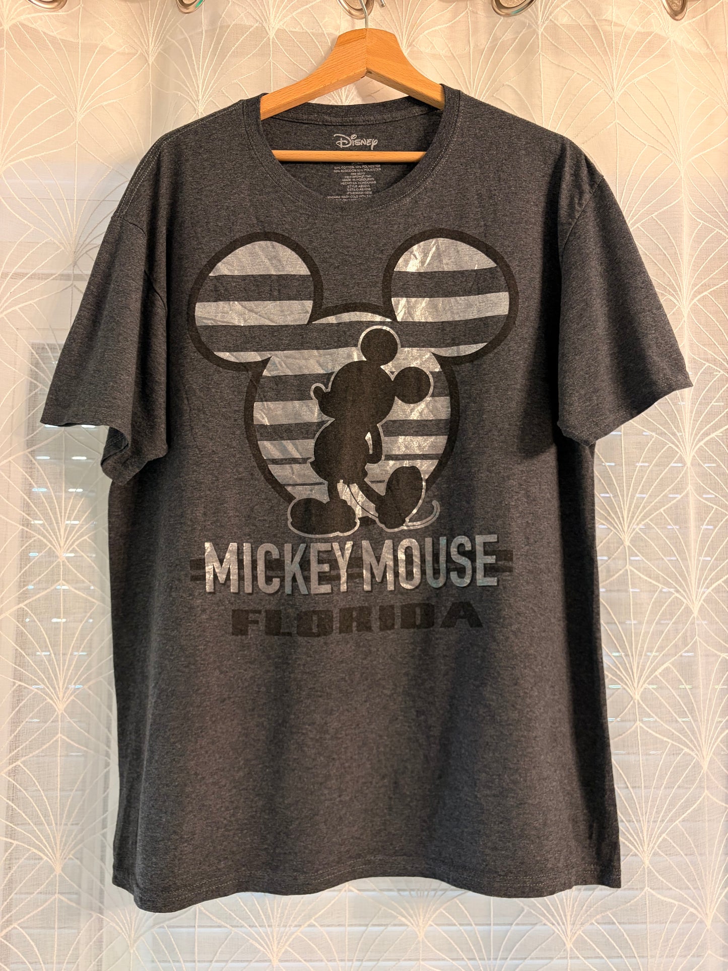 T-shirt Disney Mickey Mouse Florida Silhouette Gris Anthracite – Taille L