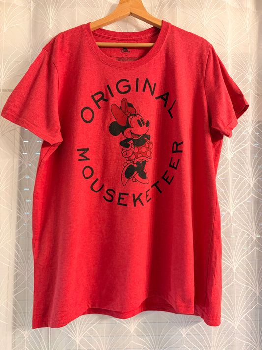 T-shirt Disney Minnie Mouse Original Mouseketeer Rouge Chiné Coton/Polyester – Taille 2XL Femme | Seconde Main