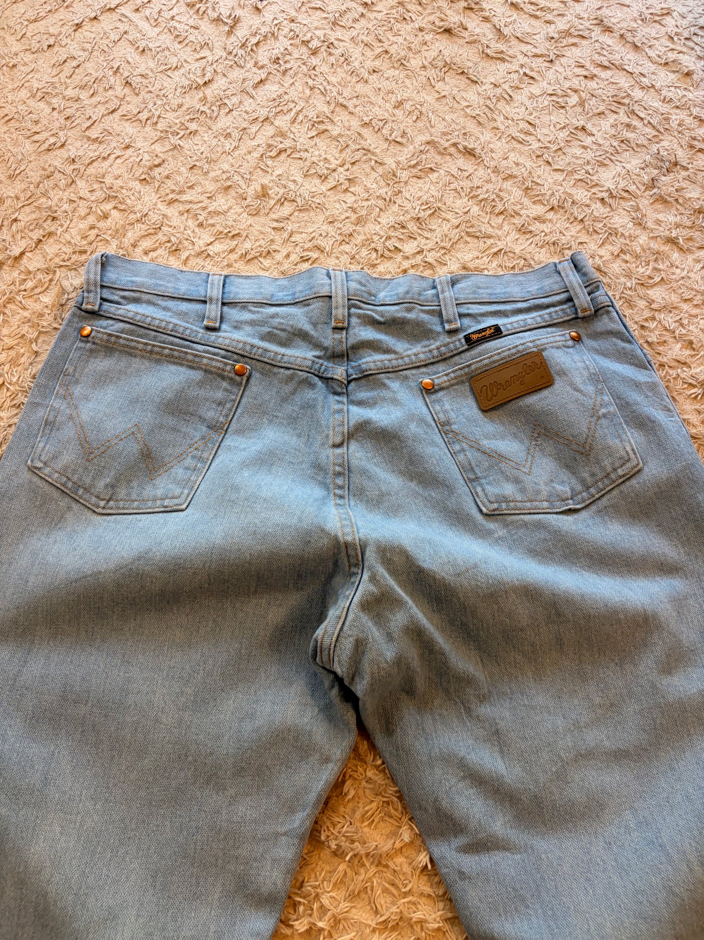 Jean Wrangler Cowboy Cut Droit Bleu Clair Délavé 100% Coton – Homme – Taille W36/L32