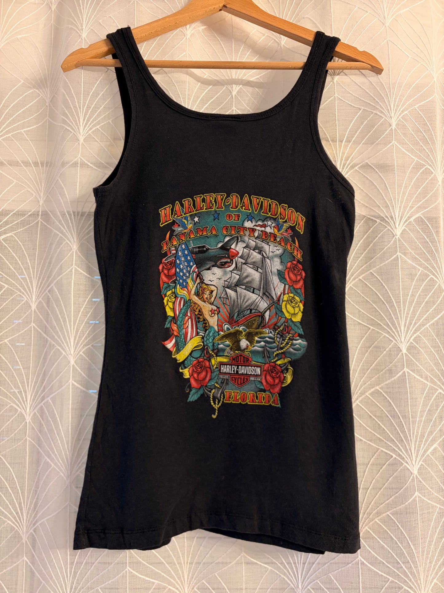 Débardeur Harley-Davidson Panama City Beach Noir Graphisme Old School – Femme – Taille S