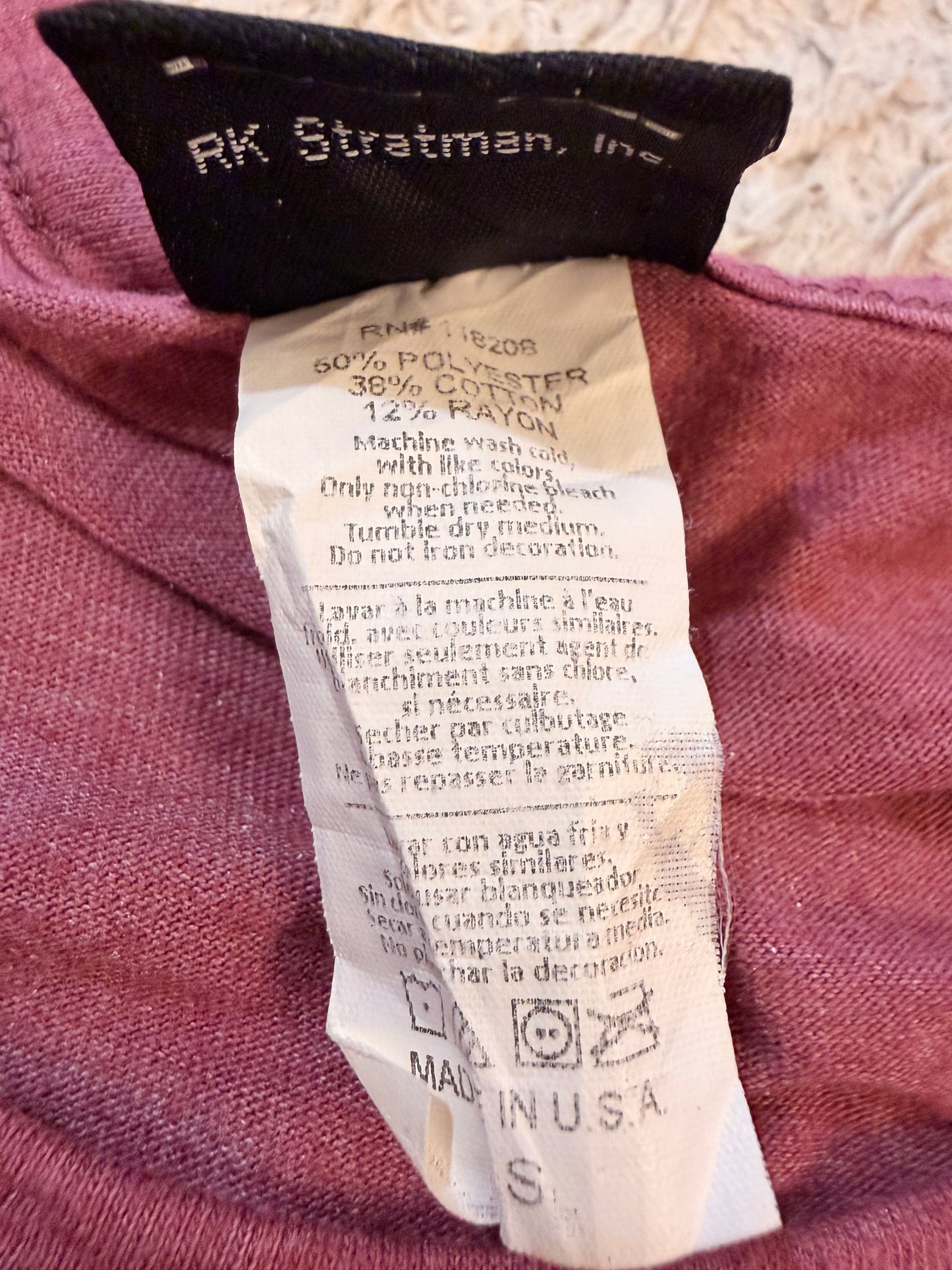 T-shirt Harley-Davidson Live Love Ride Rose Chiné Cold Shoulder Strass Dorés Dos Asheville NC 50% Polyester – Femme – Taille S