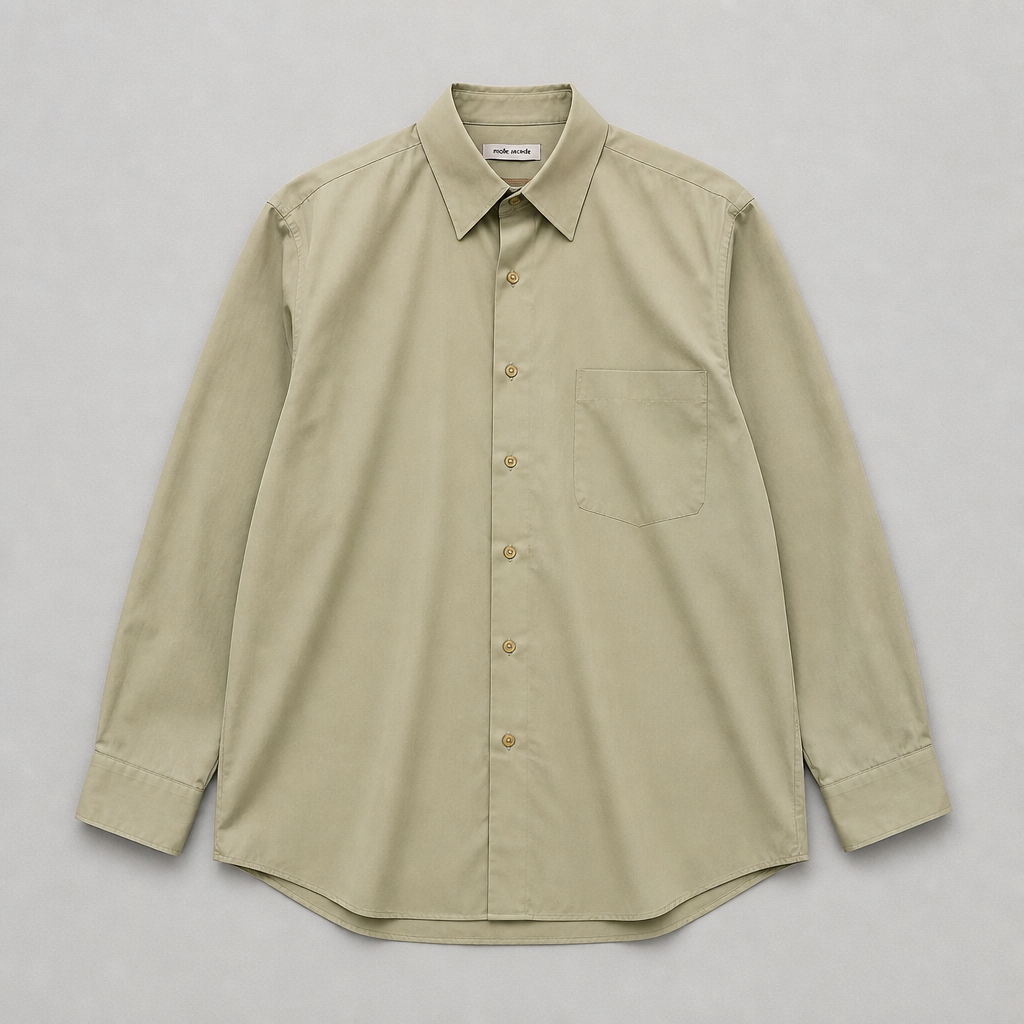 Chemise Pierre Cardin vert amande eau pastel manches longues col rigide homme taille XL – Mode Seconde