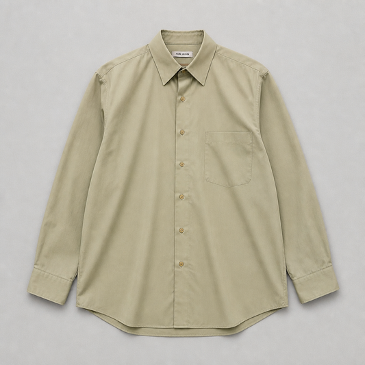 Chemise Pierre Cardin vert amande eau pastel manches longues col rigide homme taille XL – Mode Seconde