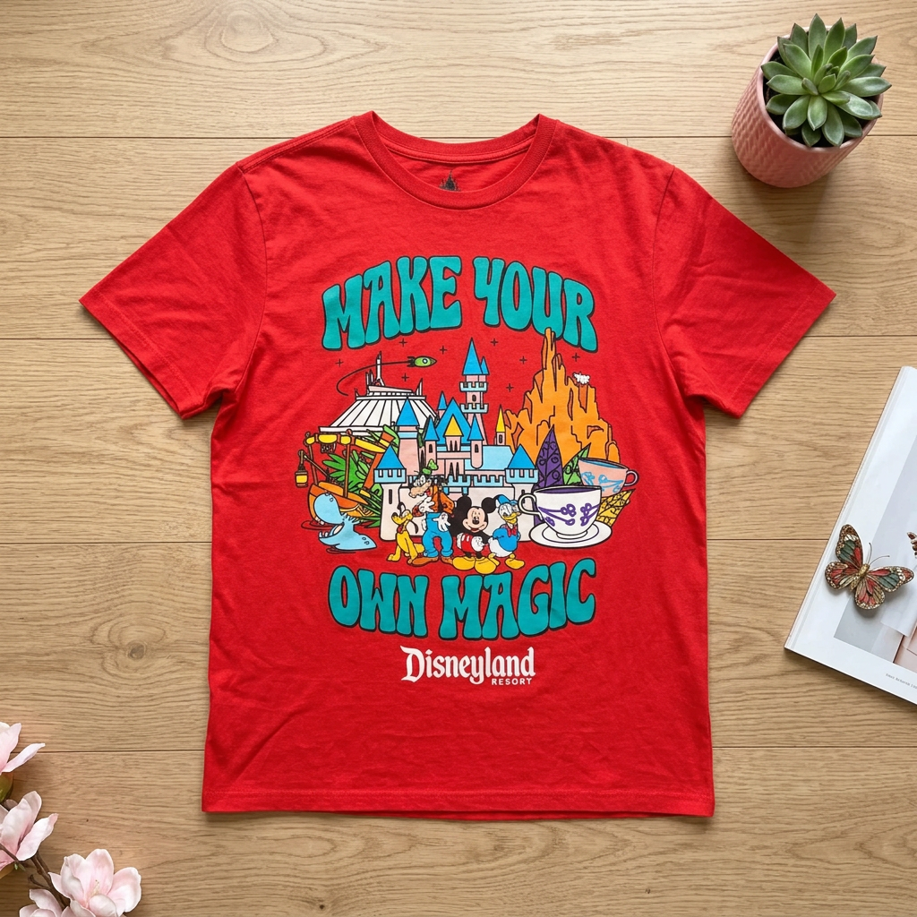 T-shirt Disneyland Resort « Make Your Own Magic » Rouge – Taille XL