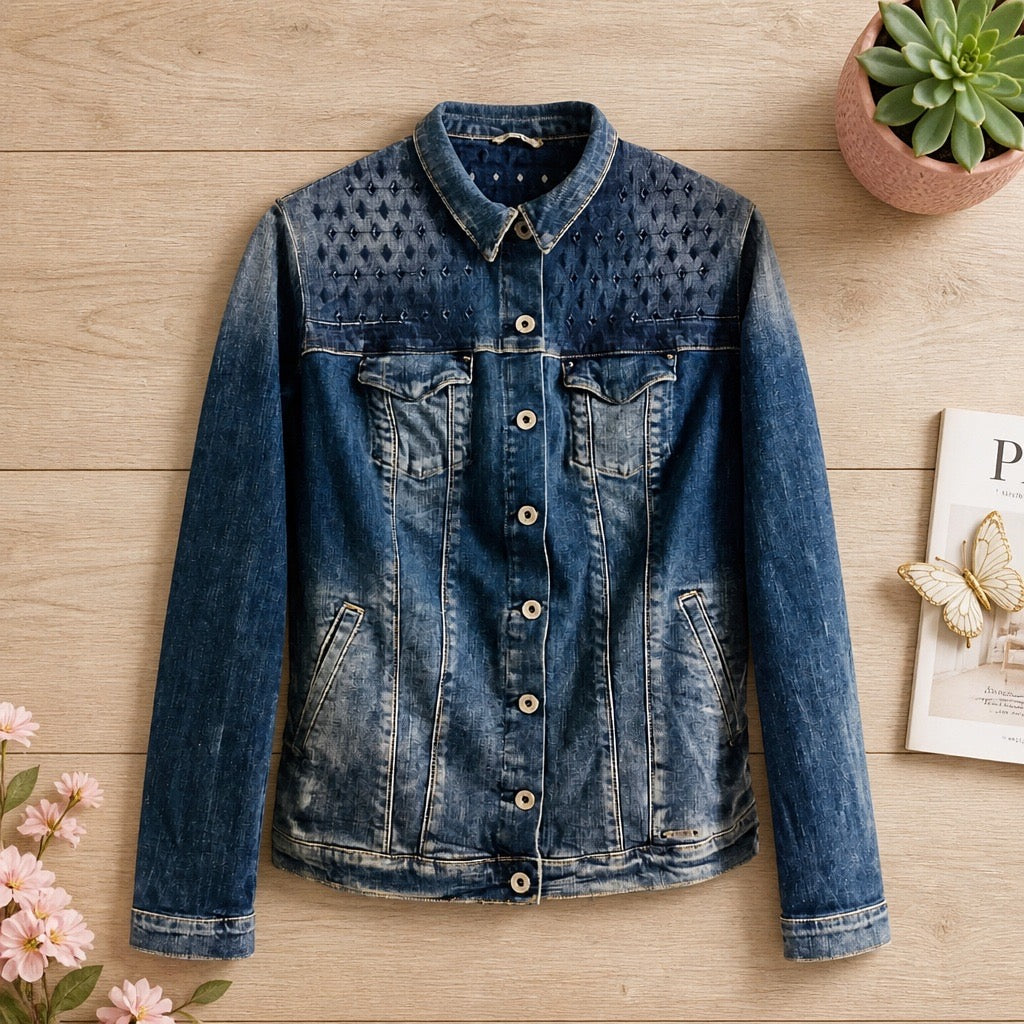 👖 Veste en Jeans Guess Femme - Bleu - Taille L