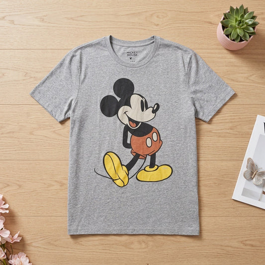 T-shirt Disney Mickey Mouse Classic Gris Chiné – Taille L | Seconde Main