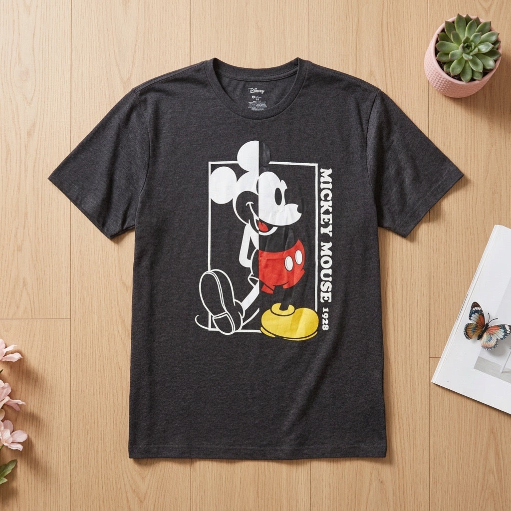 T-shirt Disney Mickey Mouse 1928 Gris Anthracite – Taille XLT / XL Tall | Seconde Main