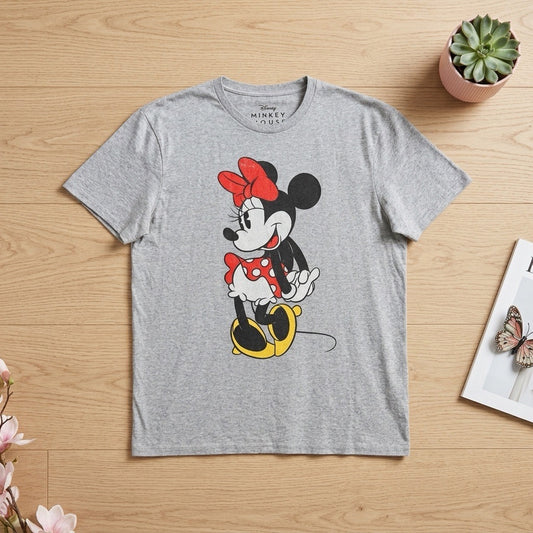 T-shirt Disney Minnie Mouse Vintage Gris Chiné – Taille L | Seconde Main