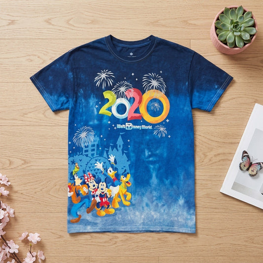 T-shirt Walt Disney World 2020 Tie-Dye Bleu – Taille S | Seconde Main