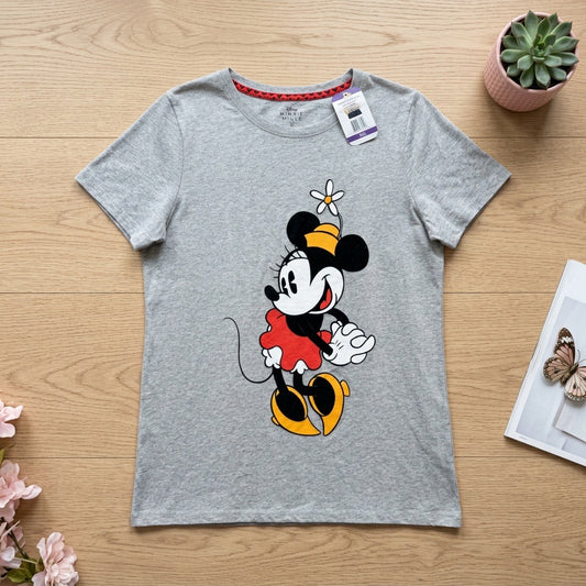 T-shirt Disney Minnie Mouse Gris Chiné Femme – Taille XXL | Neuf avec étiquette