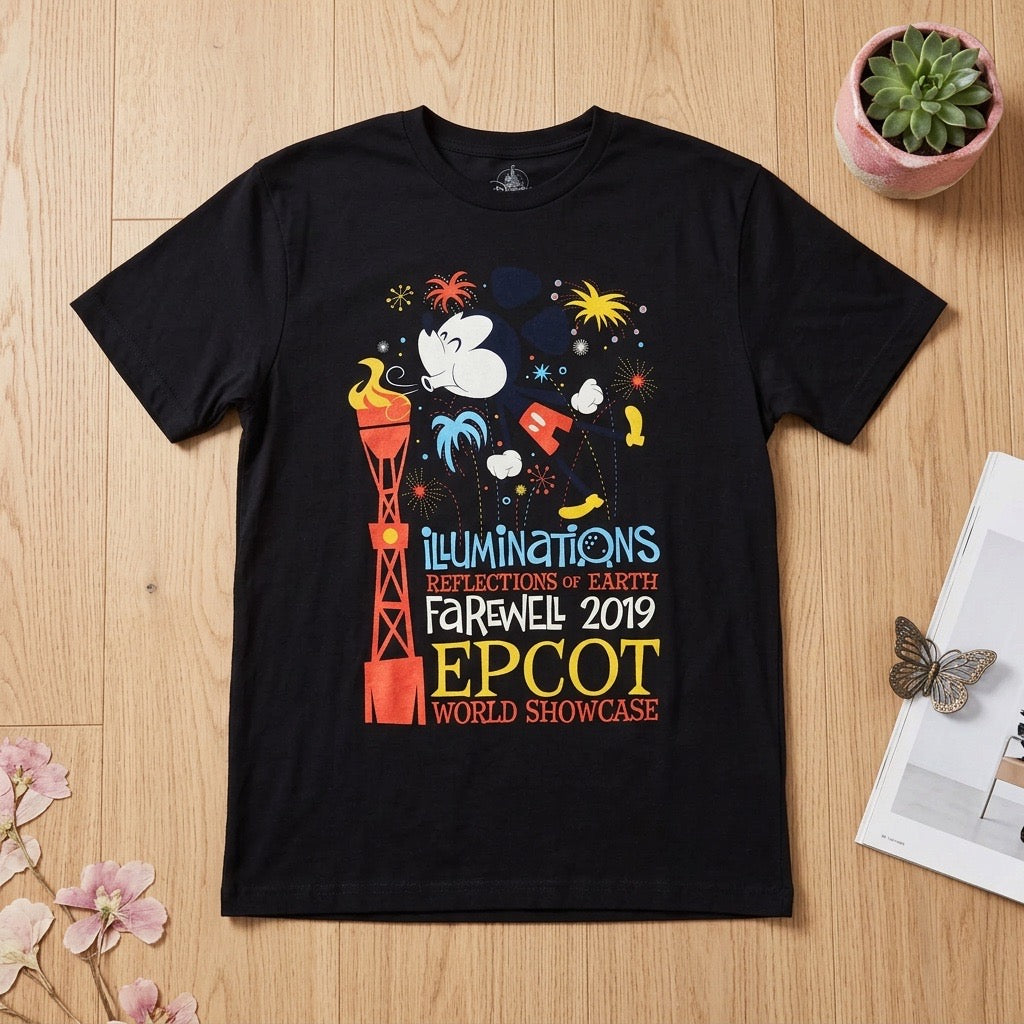 T-shirt Disney Epcot IllumiNations Farewell 2019 Noir – Taille XXL | Seconde Main