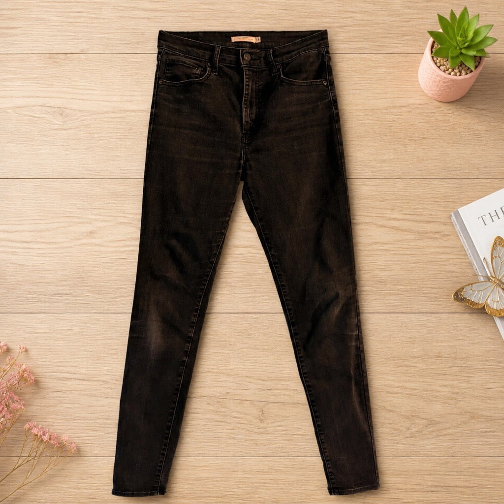 🌟Jeans Levi's Premium Mile High Super Skinny - Gris Foncé - Water<Less - T30 👖