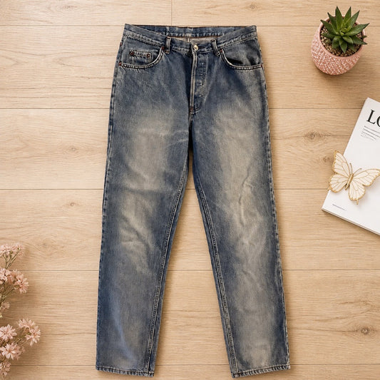 🔵 Jeans Levi's 501 Original - Bleu Clair Délavé - Taille W30