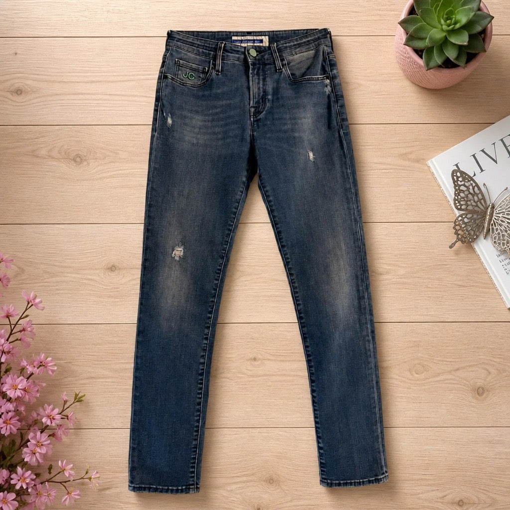 💎👖 Jeans Jacob Cohen "Kimberly" Luxury Denim Troués Bleu - Premium & Tendance