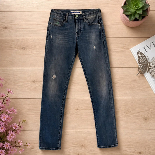 💎👖 Jeans Jacob Cohen "Kimberly" Luxury Denim Troués Bleu - Premium & Tendance