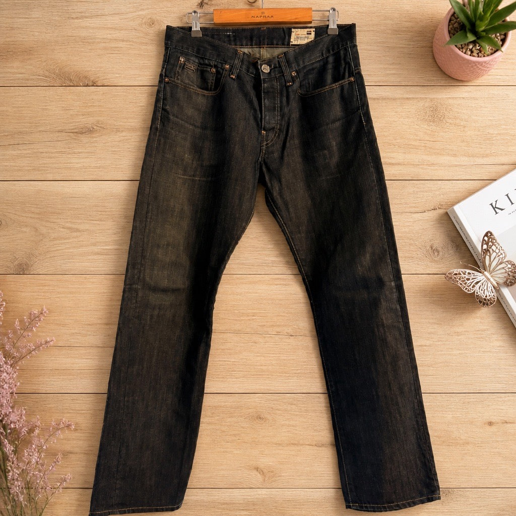 🔵 Jeans G-Star Raw 3301 Gris Foncé - Style Urbain & Moderne