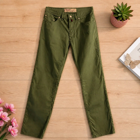 Pantalon Pierre Cardin Tailored Jeans Fit Vert - W28