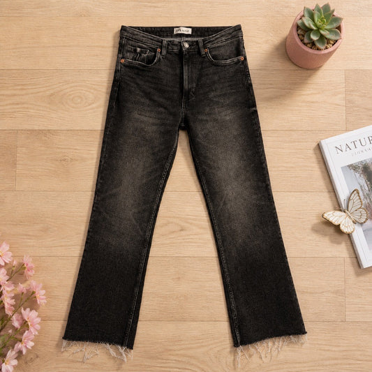 Jeans Zara Gris Foncé - Taille XS