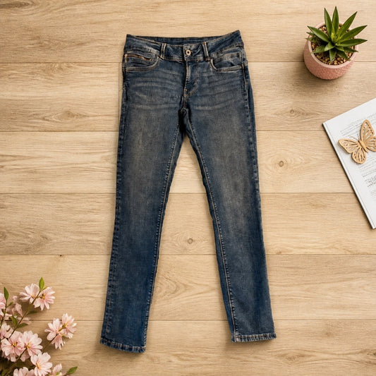 Jeans Pepe Jeans "Newbrooke" Slim Mid Waist Bleu - Taille W28