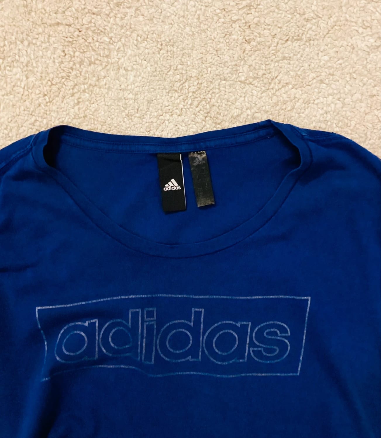 T-shirt Adidas S en très bon état homme coton bleu 👕